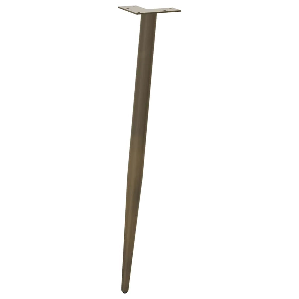 Set di 4 gambe per tavolo consolle coniche regolabili 72-73 cm in acciaio verniciato a polvere naturale 02_0056816