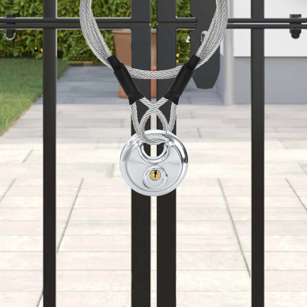 Lucchetti Discus con Chiavi 2 pz Argento 9 x 2,8 x 9 cm CFW5316542