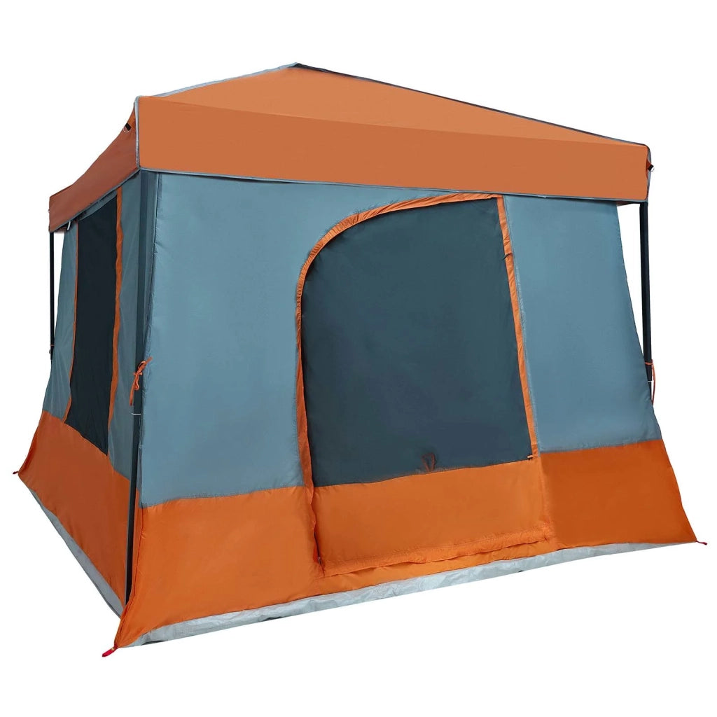 Set di Tende da Campeggio con tetto 2 pcs Grigio e arancione