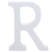 Trade Shop - Lettera R Legno Bianco 11cm Decorazione Confettata Matrimoni Compleanno Promessa -