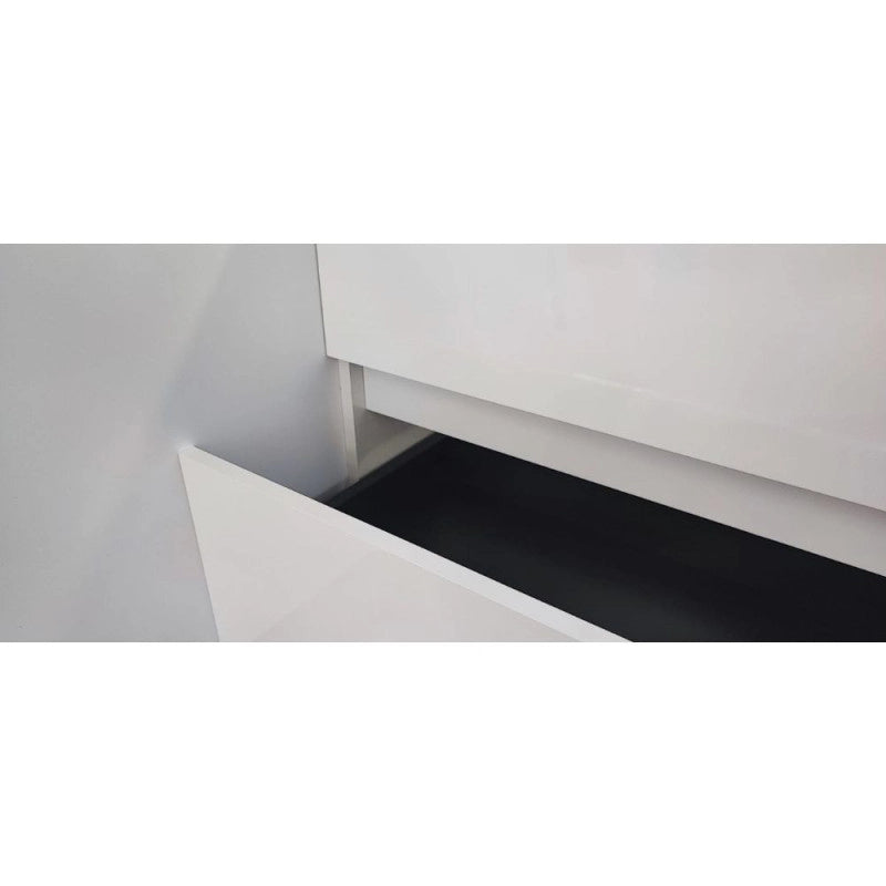 Mobile bagno sospeso Sevilla con 4 cassetti 120x44.6x52 cm colore bianco lucido