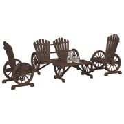 Set Salotto da Giardino 4 pz in Legno Massello di Abete 3207126