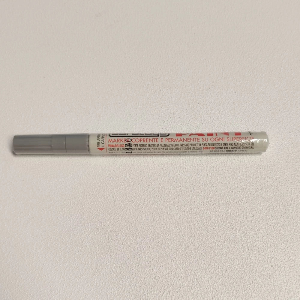 Paint pennarello colore grigio punta fine indelebile coprente permanente su ogni superficie