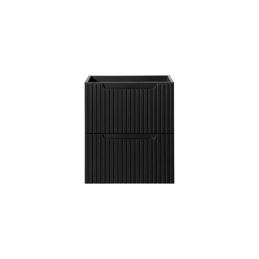 Mobile sottolavabo da bagno VANO – 2 cassetti – Nero opaco – L50 × P39 × H57 cm – Da appendere