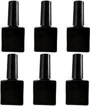 Set di contenitori per unghie 10 ml - 6 pezzi - flaconi di vetro trasparenti - contenitori con bocchetta - pennello antiscivolo - design senza residui - contenitori per unghie