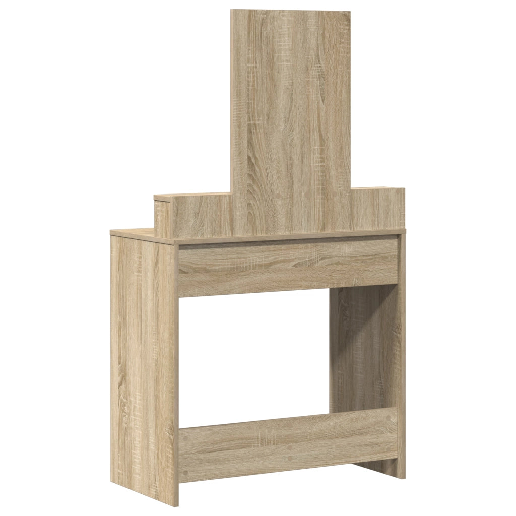 Toeletta  con cassetti in rovere Sonoma 79x41x140 cm