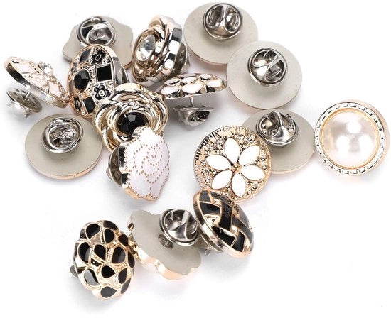 30 Stuks Brocheknoppen per Buste per Donna - Puntaspilli per Maglie - Materiale Resistente - Facili da Utilizzare - Prevenzione di Esposti Contatti - Adatti per Maglie Femminili - Spille per Colletto