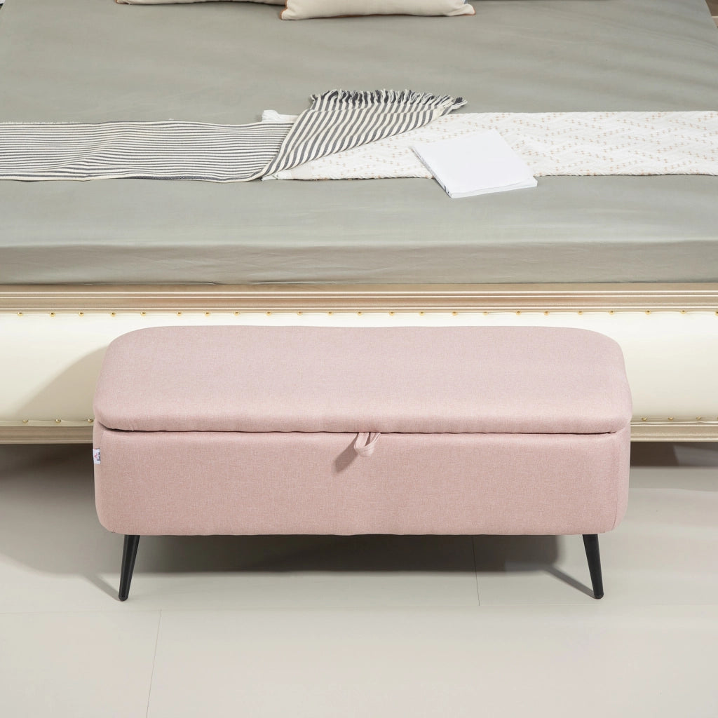Cassettiera con coperchio ribaltabile ¨C zephmum ¨C rosa 101x38.5x44.5cm