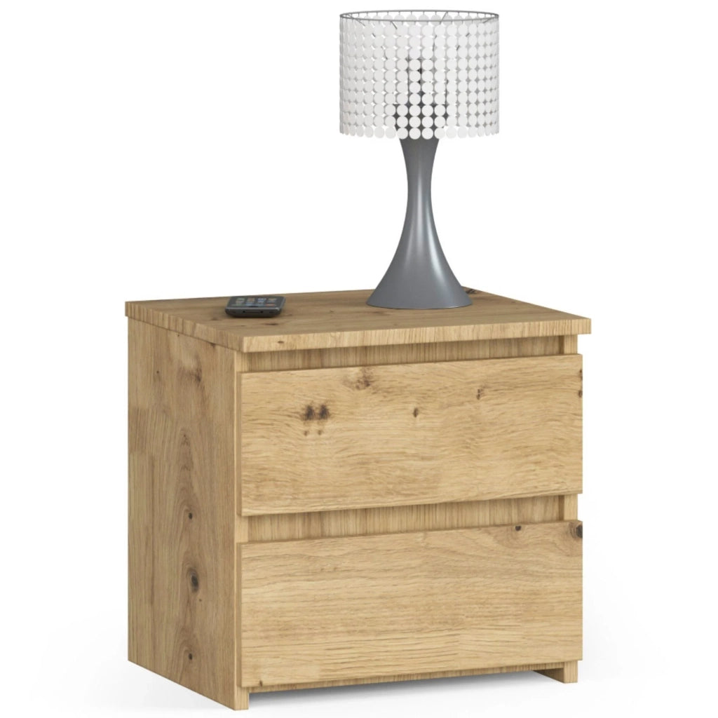 Comodino AKORD CL2 Quercia Artisan 40 cm 2 cassetti 40x35x40 cm