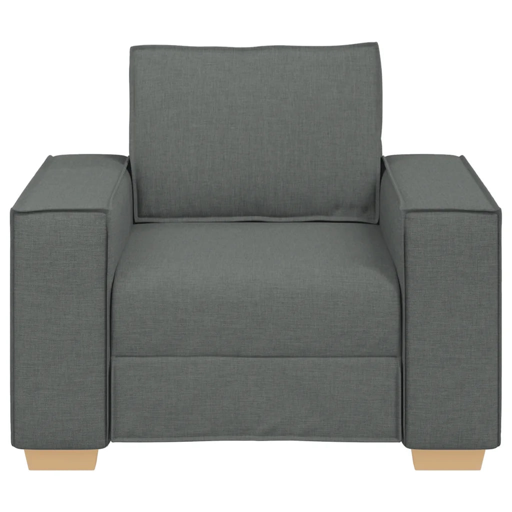 Poltrona | Sedia Relax Divano Grigio Scuro 100x78x84 cm Tessuto