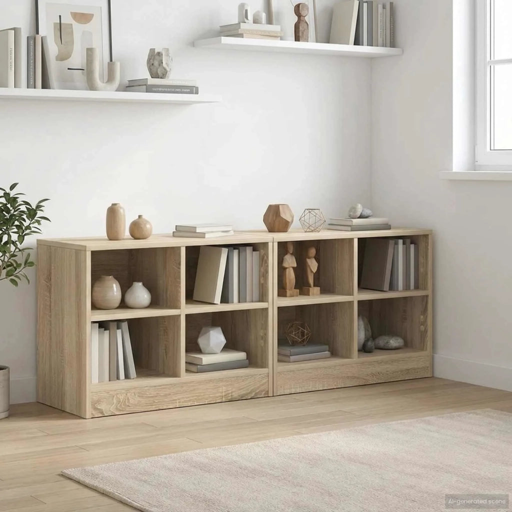 Armadietto per letto 2 pz Rovere Sonoma 66 x 33 x 48 cm CFW2324465