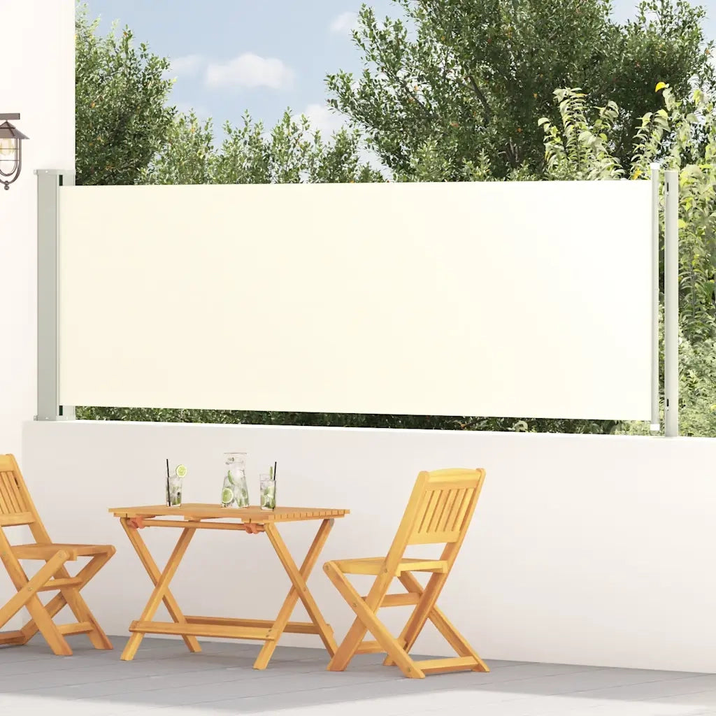 Tenda Laterale Retrattile per Patio 117x600 cm Crema 317947