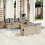 Set Divani da Giardino 11 pz con Cuscini Beige in Polyrattancod mxl 92683