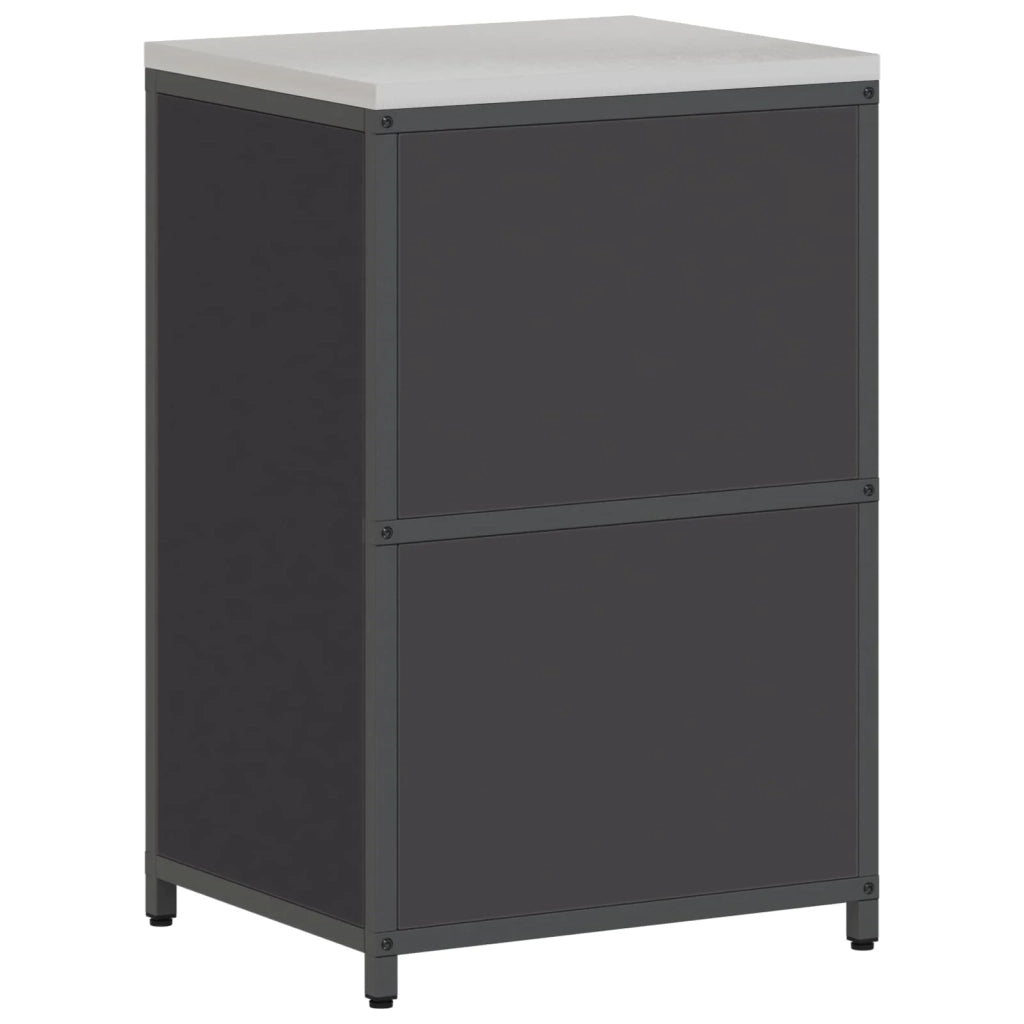 Stoccaggio in cucina con porta Nero 60 x 50 x 92 cm Acciaio 874989