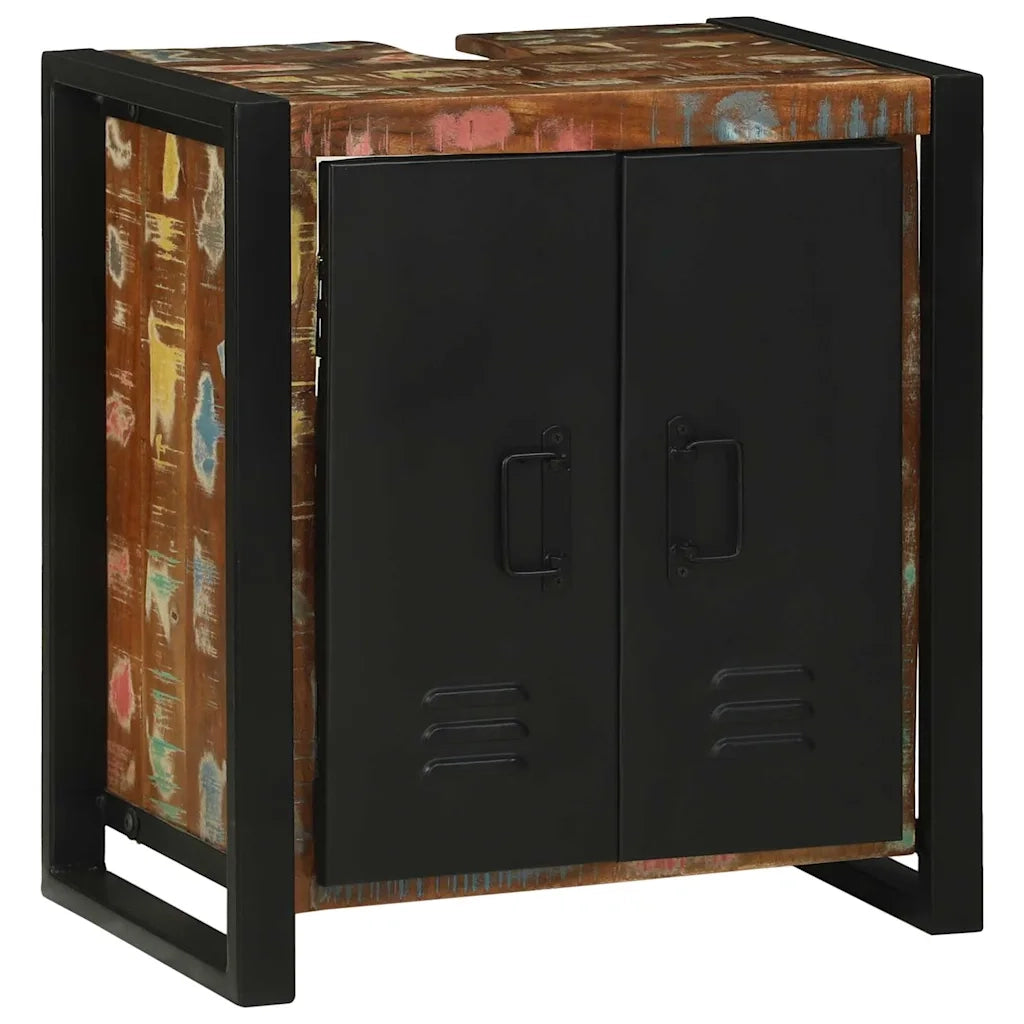 Set di mobili per il bagno 4 pcs Legno Recuperato Massello