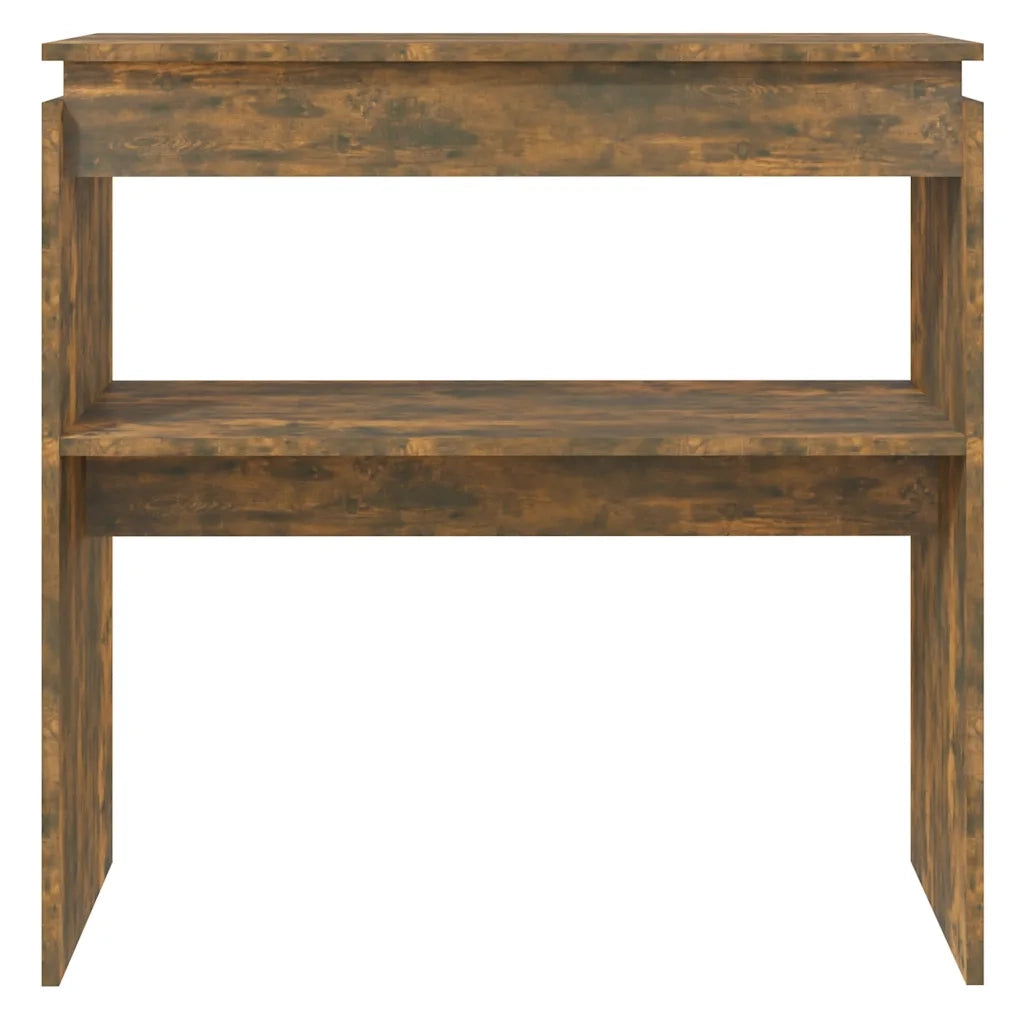 Tavolino Consolle Rovere Fumo 80x30x80 cm in Legno Multistrato 815216