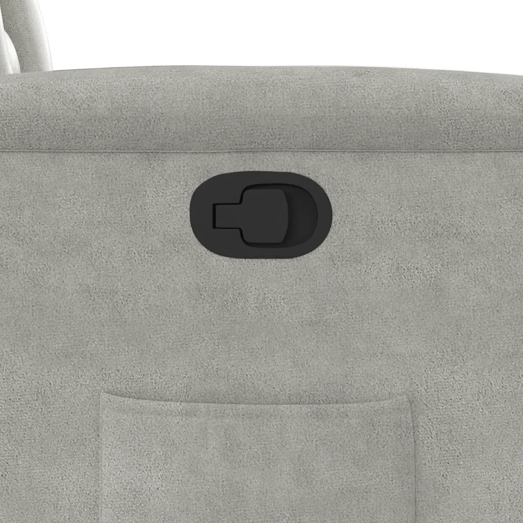 Poltrona Reclinabile Grigio Chiaro in Tessuto di Microfibra 4015564
