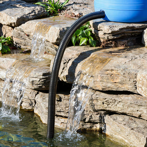 Tubo per laghetti a spirale spiralato per aspirazione 5 m 50 mm (2") nero