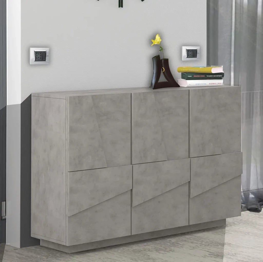 Mobile PING L 121.8 x H 86 x P 39.2 cm grigio cemento