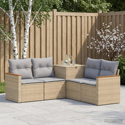Set di divani 5 pz Beige e Grigio Chiaro 3447939