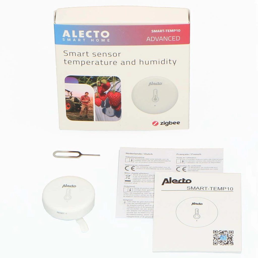 SMART-TEMP10 Sensore intelligente Zigbee di temperatura e umidità Bianco Alecto