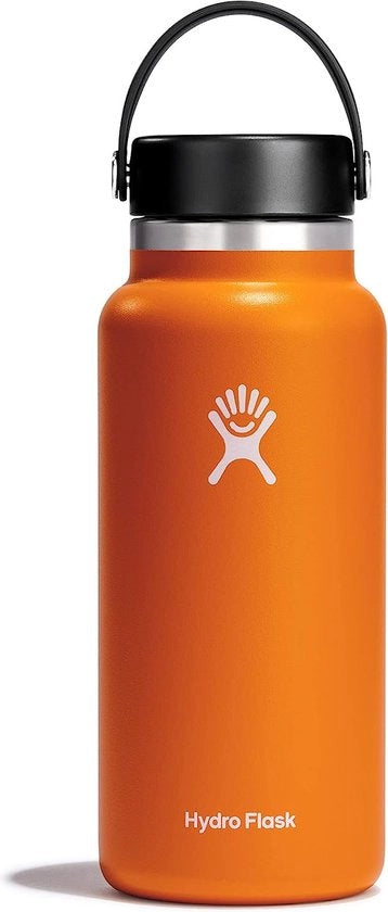 Fiaschetta sportiva in acciaio inossidabile da 946 ml (32 oz) con tappo ermetico e cinturino Flessa termica lavabile in forno con apertura ampia