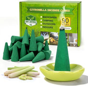 Candelabri a olio di citronella naturale 90 pezzi - Olio essenziale di citronella - Durata fiamma lunga - Candelabro per wick - Per giardino/terrazzo/balcone