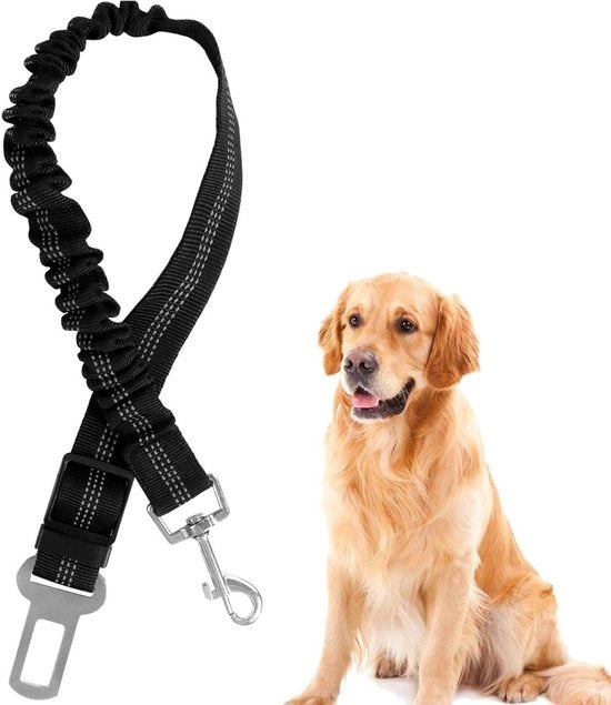 Cintura di sicurezza per animali domestici - Cinturone in nylon con gruccia - Universale - Nero - 1 pezzo