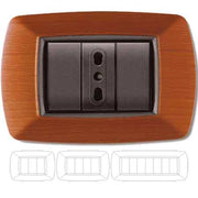 PLACCA COPRINTERRUTTORE LEGNO CHIARO 'MYLIFE' 4 moduli - EC ELETTROCANALI