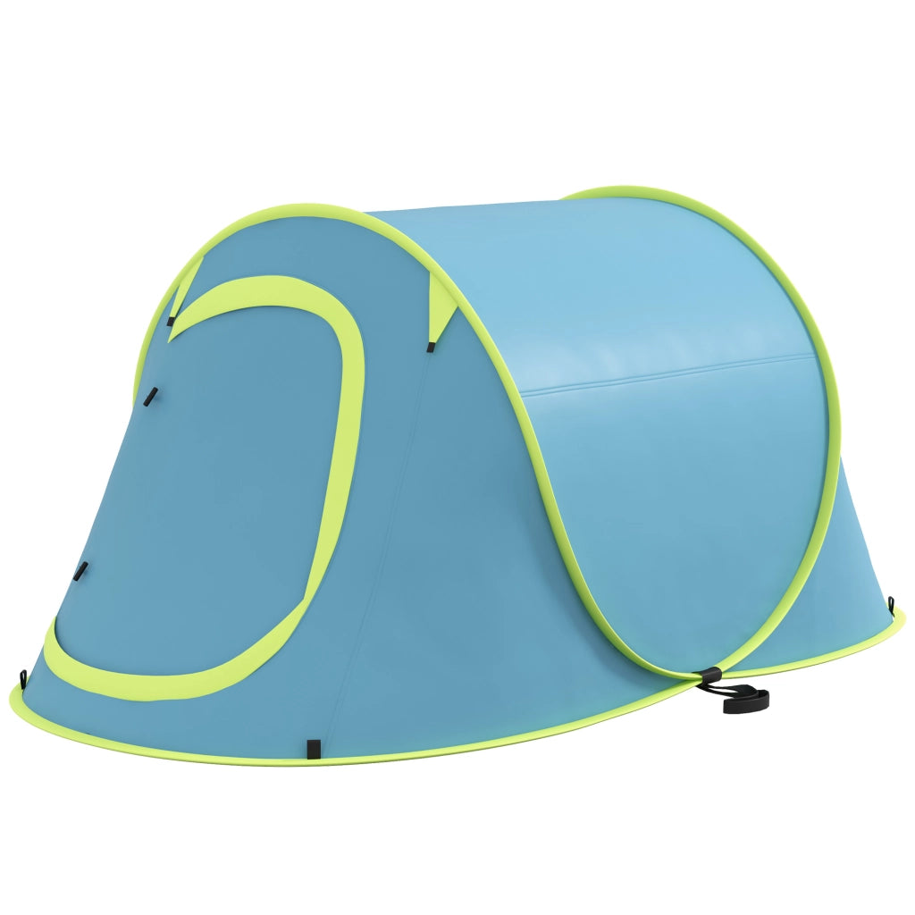 Tenda da Campeggio Pop Up Impermeabile con Accessori e Borsa di Trasporto. 245x148x105 cm. Blu