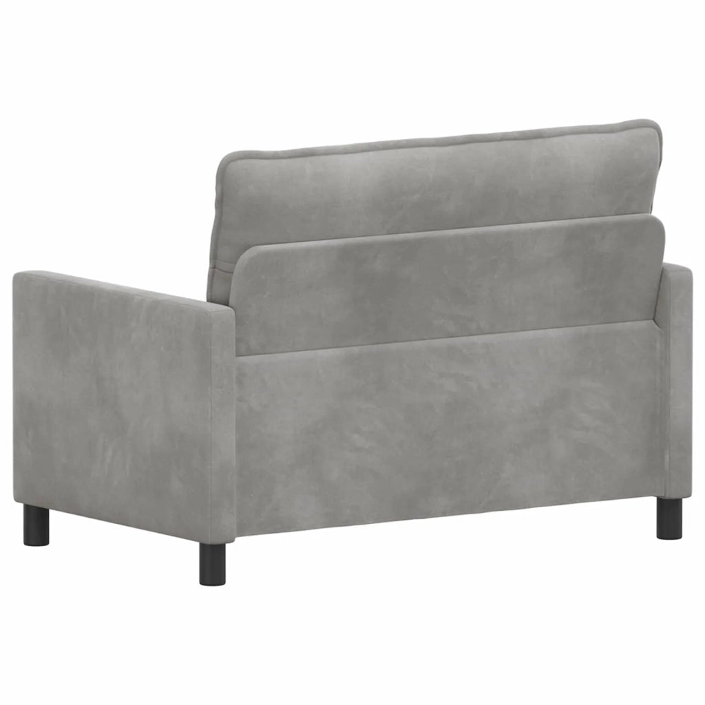 Divano Grigio Chiaro 126 x 81 x 87,5 cm Velluto