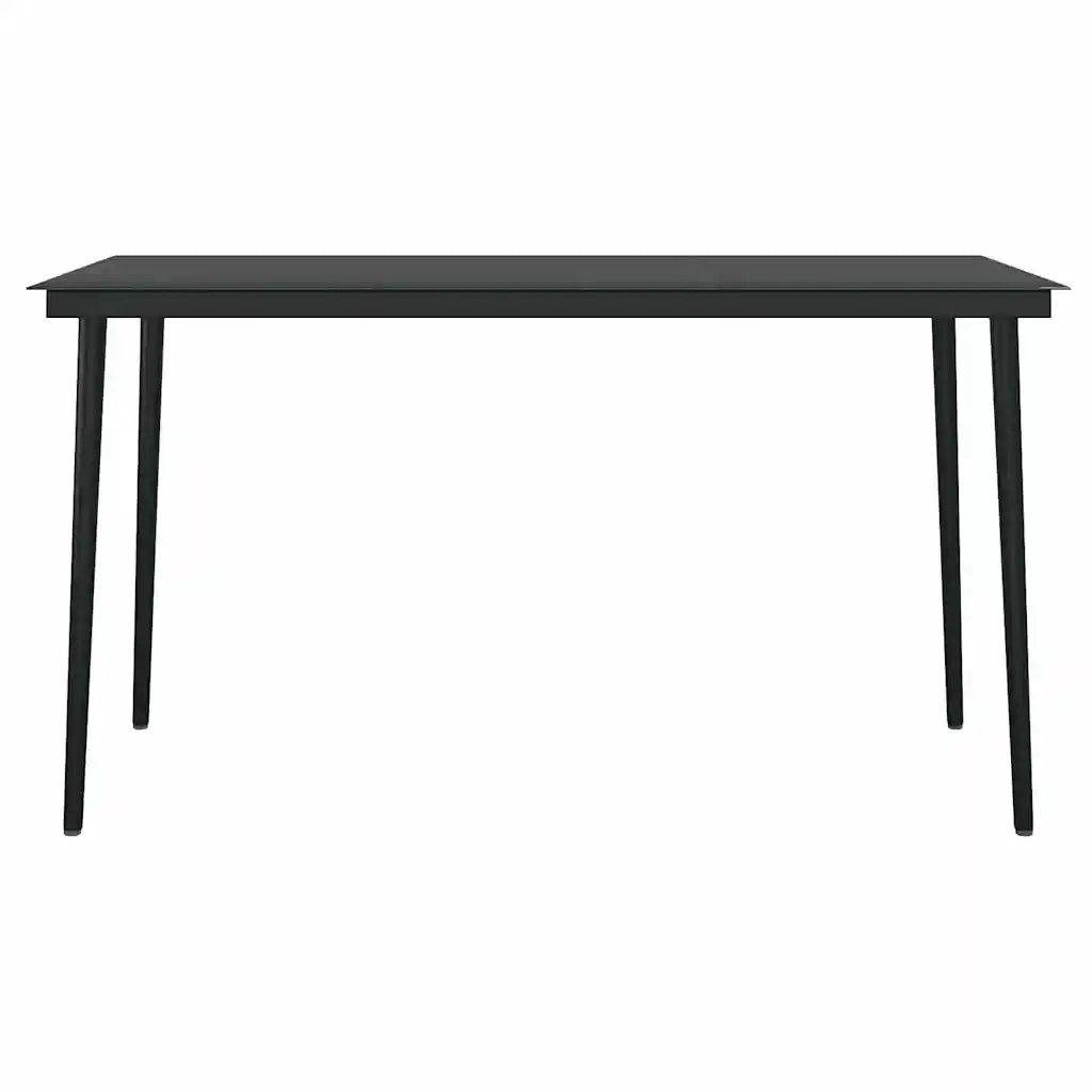 Set da Pranzo da Giardino 5pz con Cuscini Polyrattan Vetro