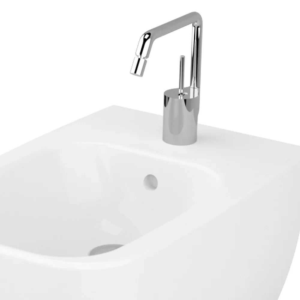 Bidet sospeso monoforo in ceramica - Serie Shift
