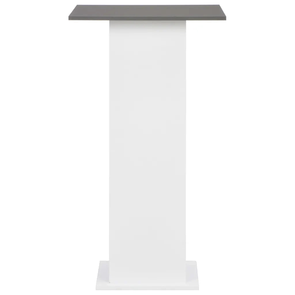 Tavolo da Bar Bianco e Grigio Antracite 60x60x110 cm 280210