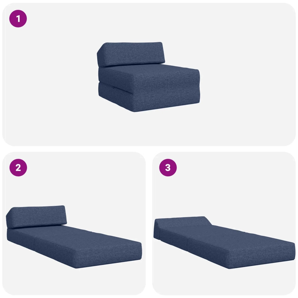 Divano Letto Pieghevole Blu 60 x 70 x 41 cm Tessuto