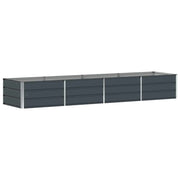 Fioriera | Cassetta per fiori | Vaso Antracite 320 x 80 x 45 cm Acciaio