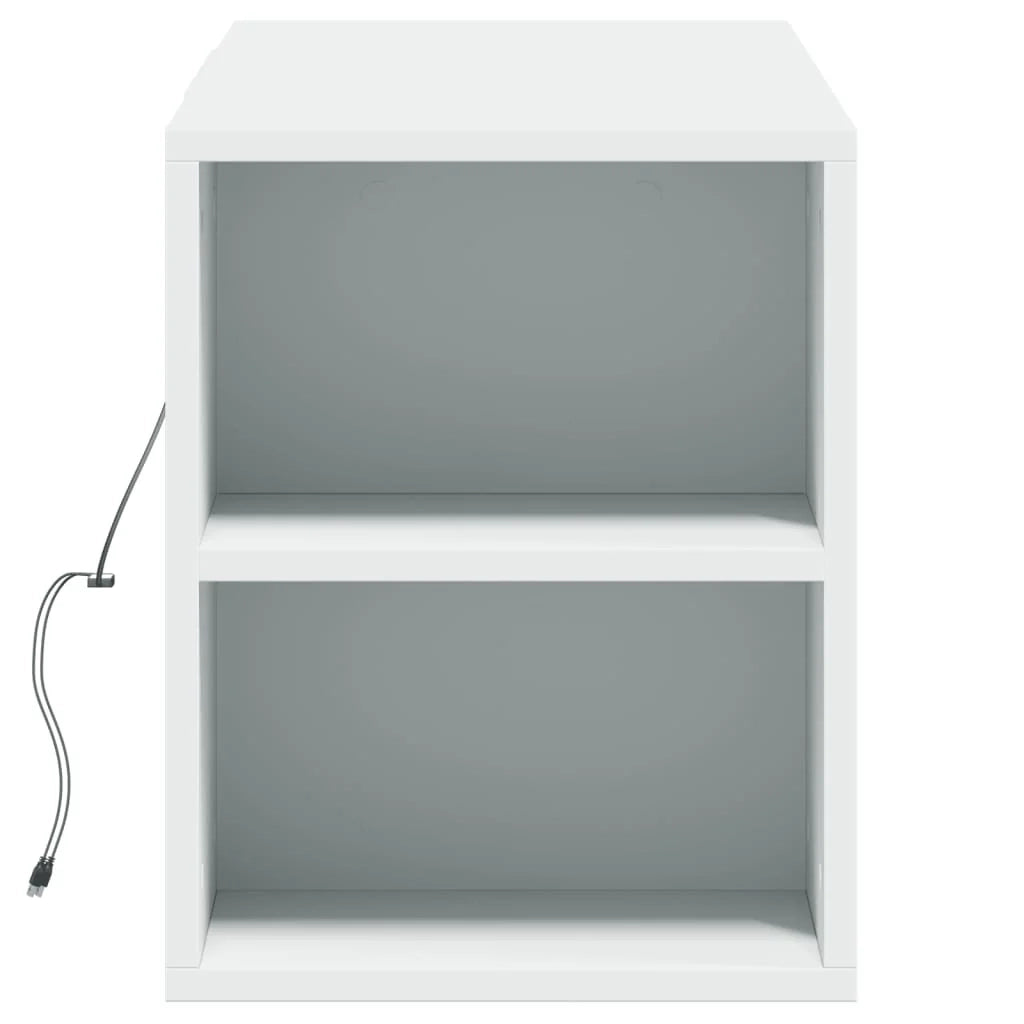 Mobile TV multimediale mensola TV credenza mobile TV sala da pranzo soggiorno camera da letto montaggio a parete con luci LED 135 x 31 x 39,5 cm bianco 02_0027862