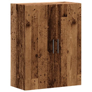 Mobiletto da parete vintage dal design elegante e pratico 69,5 x 34 x 90 cm realizzato in legno composito con finitura effetto legno anticato 02_0051126