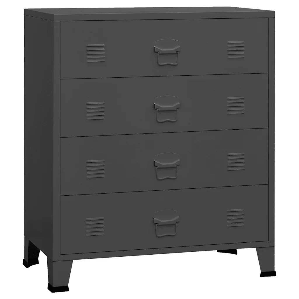Cassettiera Industriale Antracite 78x40x93 cm in Metallo 339617