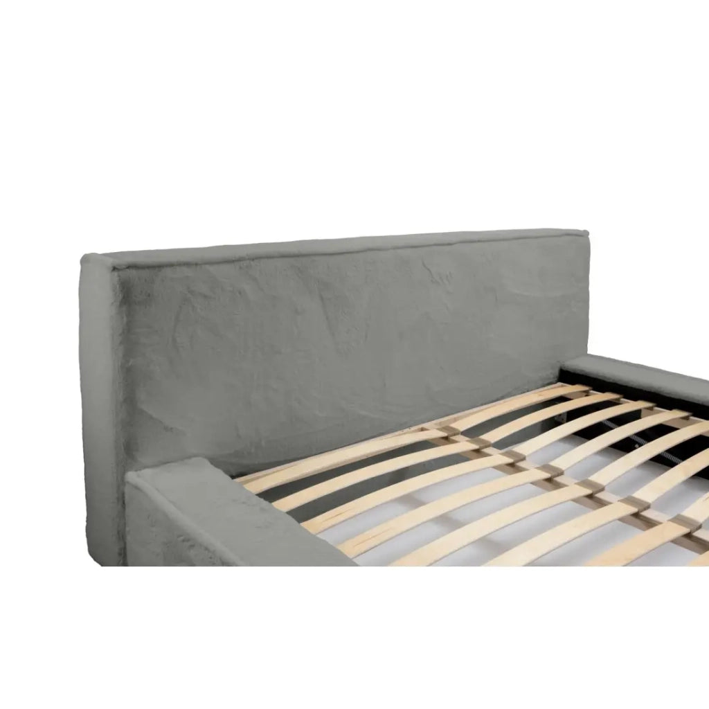 Letto contenitore ORLANE - Grigio Carbone Minerale Polare - 160x200 cm - Rete sollevabile - Design di alta gamma