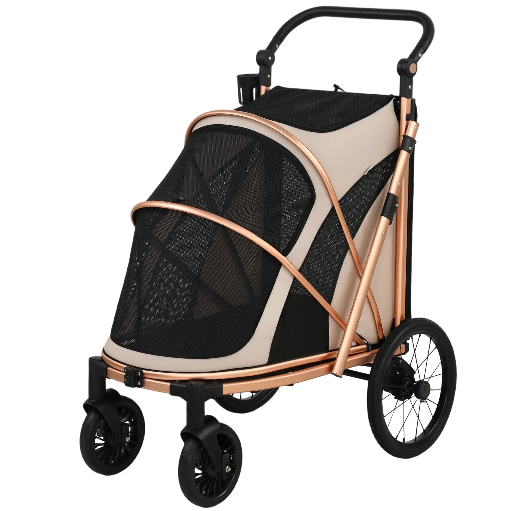 Carrello per Cani Pieghevole ¨C zephmum ¨C Marrone 20 kg