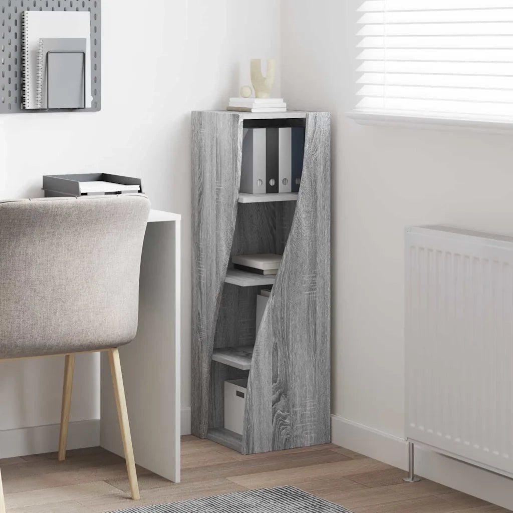 Mobile angolare Grigio Sonoma 32x32x102cm Legno multistrato