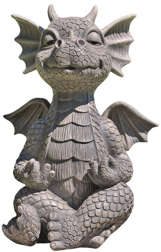 Statua di Drago in Resina per Esterno - Decorazione per Giardino - Scultura per Muro Esterno - Statua di Drago per Esterno - Decorazione Zen per Giardino
