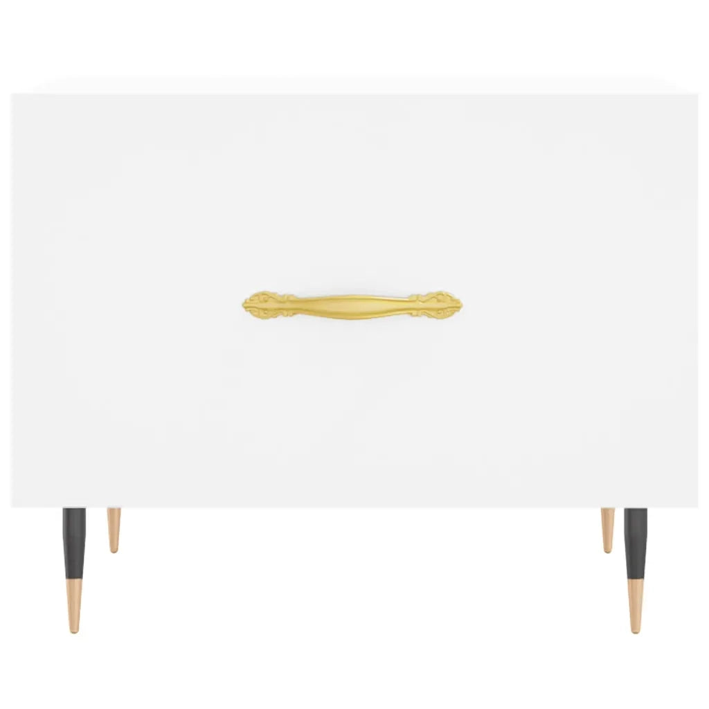Tavolino da Salotto Bianco 50x50x40 cm in Legno Multistrato 829348