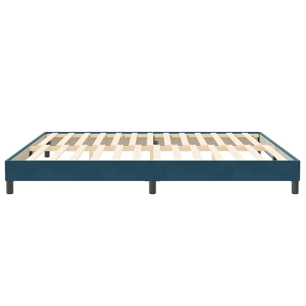 Letto a Molle senza Materasso-Struttura Letto Blu Scuro 200x220 cm in Velluto