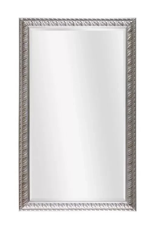 Specchiera in foglia argento rettangolare- misure:  l.86 x h. 66 x p.4