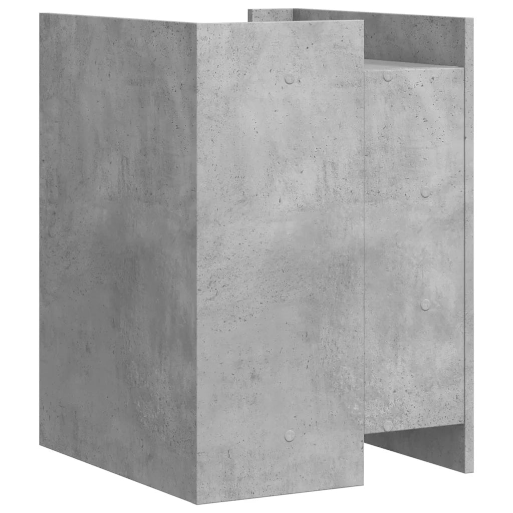 Comodino | Armadio da Notte | Mobiletto da notte Grigio Cemento 45x50x65 cm in Legno Multistrato
