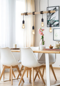 Lampada a Sospensione da Interno  E27 in Metallo Nero Opaco