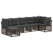 Set Divano da Giardino 7 pcs Grigio polyrattan 3434297