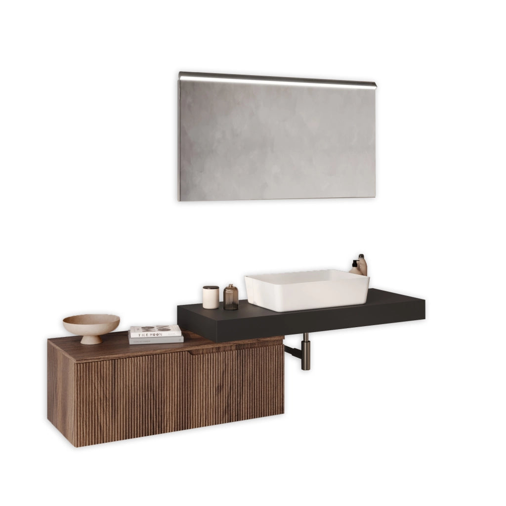 Composizione 4 pezzi VENERE antracite/rovere rio